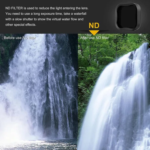Miniatura 6 de GEPULY 4-Pack Filtro CPL ND para Lente de Cámara ND8 ND16 ND32 - Kit de Filtros de Densidad Neutra y Polarizante para Hero 5/Hero 6/Hero 7 Negro