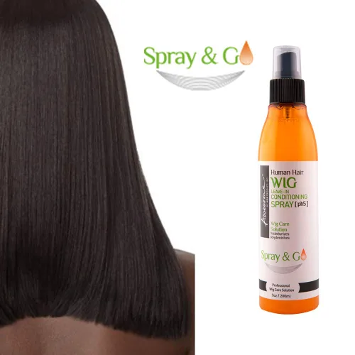 Miniatura 7 de Awesome Peluca de cabello humano sin enjuague en aerosol, pH 5, desenredante y fácil de peinar, promueve la seda, el brillo y la frescura, evitando