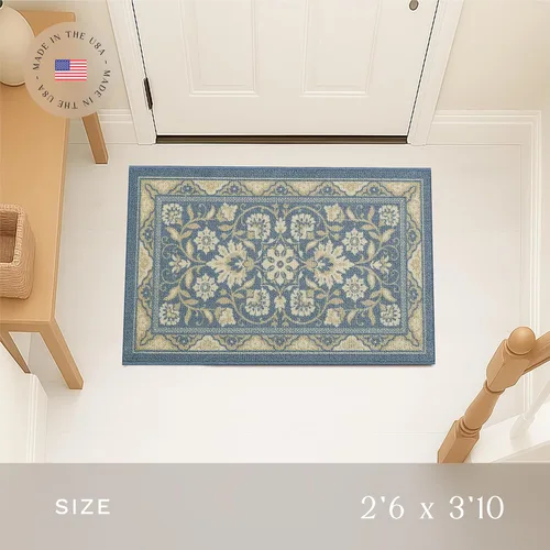 Miniatura 2 de Maples Rugs Florence - Alfombra antideslizante y lavable de 2 pies 6 pulgadas x 3 pies 10 pulgadas para pasillo de cocina