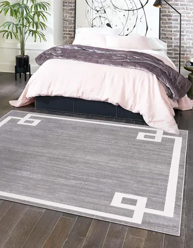 Miniatura 50 de Unique Loom Colección Uptown de Jill Zarin - Alfombra moderna con textura de estilo griego, color beige (1.25 x 1.85 m)
