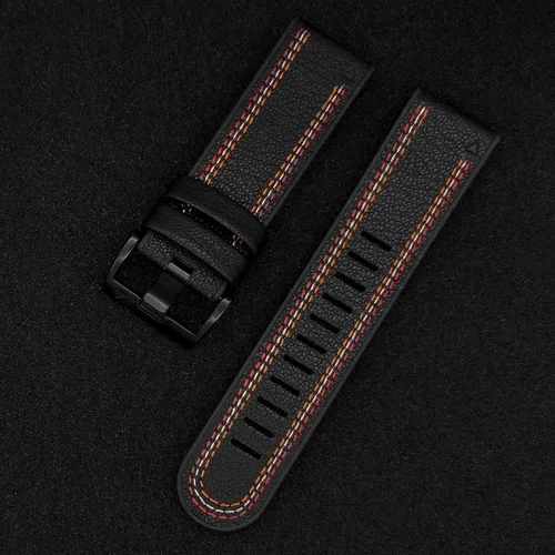 Miniatura 7 de Abanen Correas de reloj de ajuste rápido para Garmin Feinx 8/epix Pro/Tactix 8 (2.008 in), fibra de cuero con costuras de forro de silicona, correa