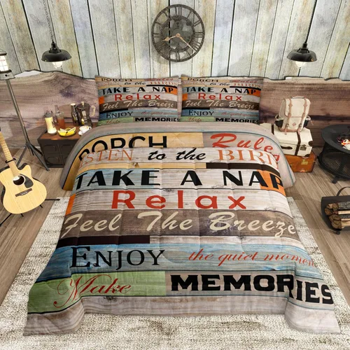 Miniatura 10 de Juego de edredón Lake House tamaño Twin, juego de ropa de cama náutica de navegación con ancla de 2 piezas para decoración de habitación de niños