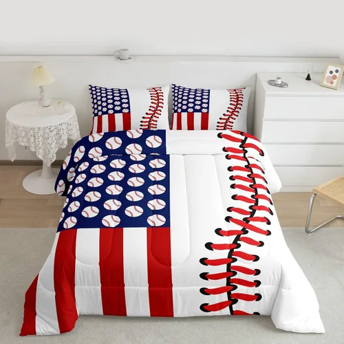 Miniatura 97 de Feelyou Juego de edredón de baloncesto para niñas y niños, juego de ropa de cama con juegos de pelota, decoración de habitación, regalo para amantes