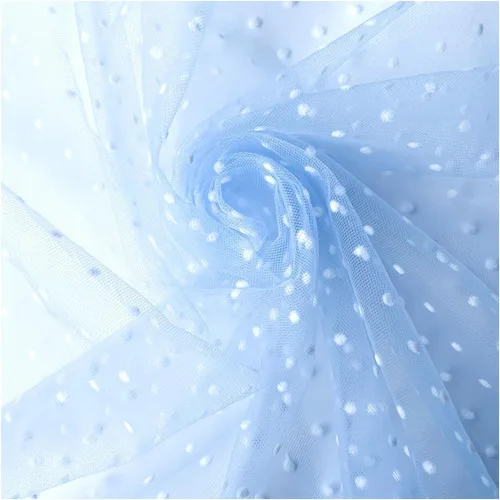 Miniatura 16 de ECYC Ltd 17.7 x 61 pulgadas, tela de tul de lunares blancos, tela de tul de malla de tul transparente para coser, faldas tutú, velo de novia