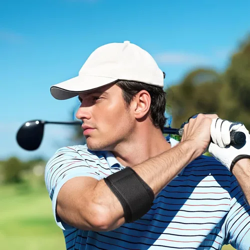 Miniatura 5 de Protector de antebrazo, codera de tenis para hombres y mujeres, codera de golfista, bandas de apoyos de antebrazo, soporte de codo de golf, alivio