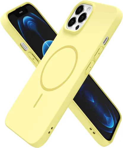 Miniatura 255 de oakxco Funda de silicona Mag Safe para iPhone 17 Pro Max, funda magnética delgada y fina compatible con carga inalámbrica MagSafe, bonita funda Negro