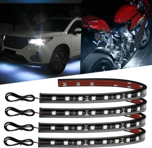 Miniatura 10 de Tira de luz LED de 12 V de 12.7 pulgadas, impermeable, color azul, tiras de luz LED para automóvil, carrito de golf, motocicletas, camiones, barcos