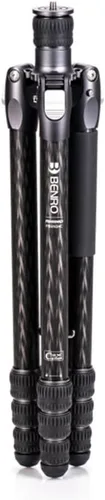 Miniatura 3 de Benro Rhino 3 Series - Trípode de fibra de carbono resistente de 4 secciones con patas plegables inversas, cerraduras giratorias y capacidad