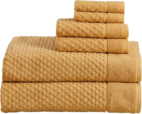 Miniatura 65 de Great Bay Home - Toallas de mano 100% algodón blanco, 6 toallas de baño suaves para manos, altamente absorbentes y de secado rápido, colección