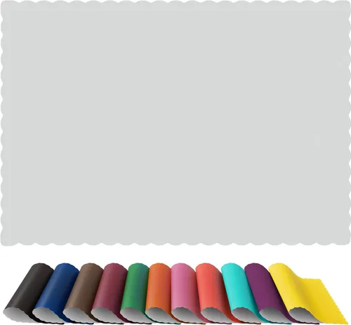 Miniatura 17 de Manteles individuales de papel, desechables, borde festoneado (50, negro)