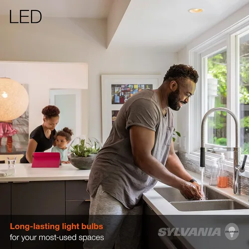 Miniatura 4 de SYLVANIA LED Flood - Bombilla R20, 50 W = 5 W, 10 años, 325 lúmenes, base media E26, regulable, 2700 K, luz blanca suave - Paquete de 2 (73993)