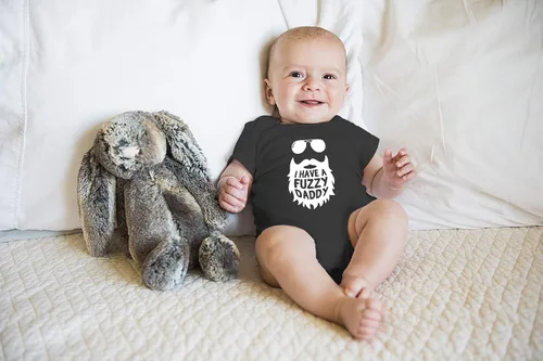 Miniatura 11 de I Have a Fuzzy Daddy - Divertido body esencial para bebé, ropa para niña recién nacida, trajes de bebé niño