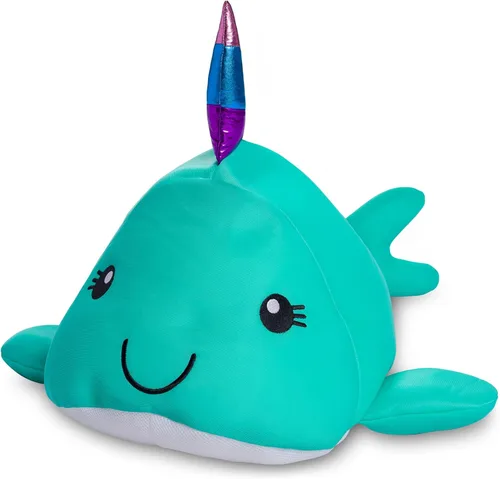Posh Creations Narwhal - Fideos y flotadores de piscina con EPS para niños, diversión no inflable para saltar, descansar y montar en la piscina para