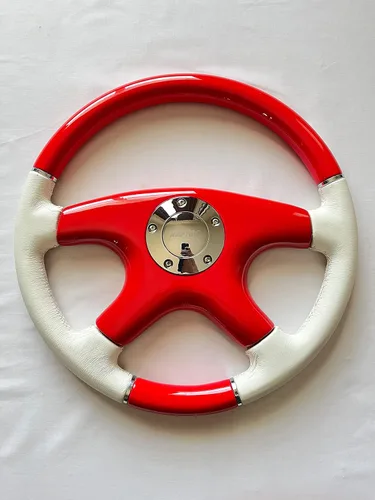 Miniatura 4 de Raptor Volante de madera roja y cuero blanco de 15