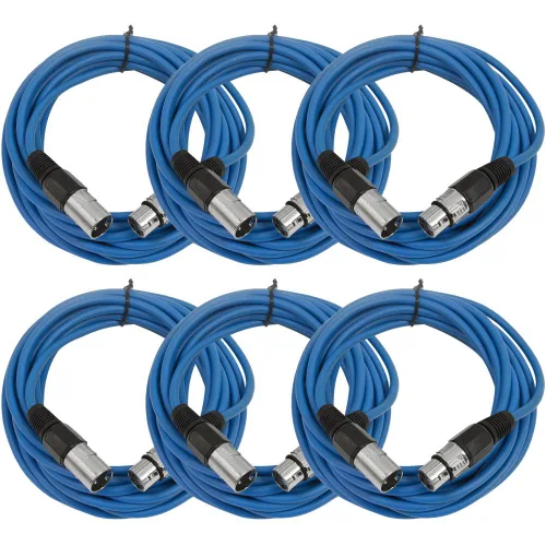 Miniatura 47 de Seismic Audio SAXLX-2Brown-Paquete de 6 cables de conexión XLR de 2 pies marrones - Cables de micrófono - Cables XLR macho a hembra - 2 pies