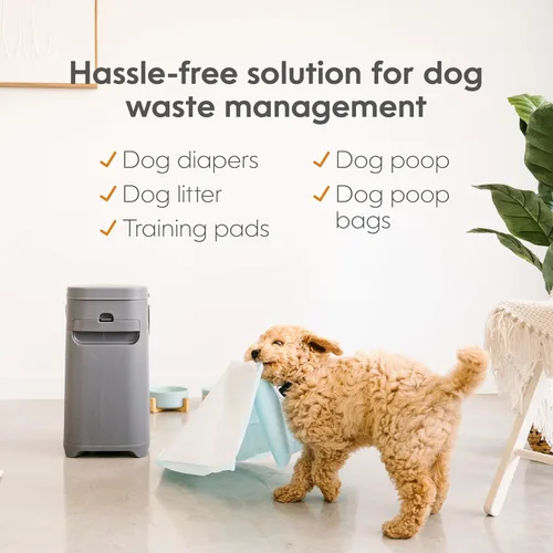 Miniatura 9 de Pet Genie Pail Sistema de eliminación de desechos de perros para control de olores con 1 repuesto de inicio (14 pies) + 1 paquete de repuesto Pet