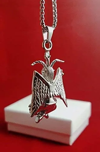 Miniatura 3 de Iglesia de Satanás Baphomet Colgante Collar 316L Acero Inoxidable Eliphas Levi