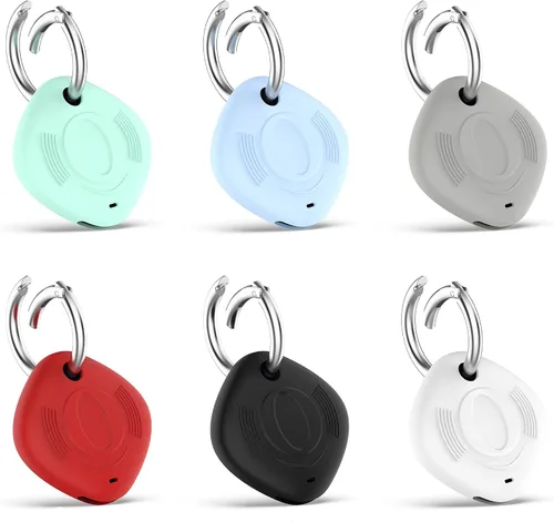[Paquete de 6] Funda protectora portátil compatible con Samsung Smart Tag Tracker, funda de silicona suave, antiarañazos, ligera, protectora con