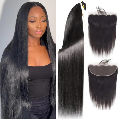 Miniatura 11 de 3 manojos de cabello humano lacio 100% sin procesar virgen brasileño paquetes de 10, 12, 14 pulgadas, mechones de cabello humano corto sin procesar