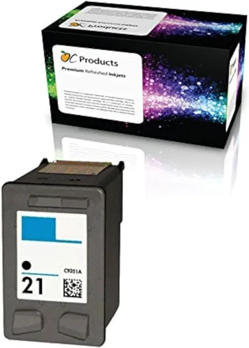 Cartucho de tinta de repuesto para HP 21 para impresoras PSC 1410 Deskjet F4180 F2280 D2360 D1560 D2460 F380 Officejet 4315 (1 negro)