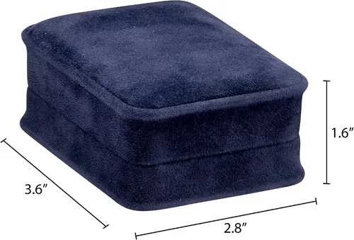 Miniatura 27 de Caja de pendientes de terciopelo negro, paquete de 2, gamuza de lujo rica, elegante estuche de aretes de diamante, con interior de terciopelo negro
