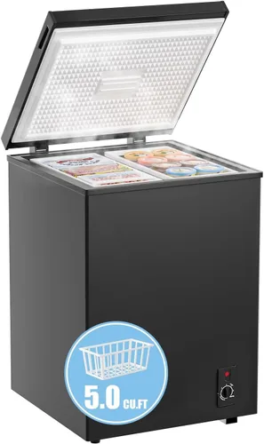 Miniatura 9 de Bodacious Congelador de Cofre de 3.5 pies cúbicos - Compacto, Energéticamente Eficiente y Silencioso Mini Congelador Profundo con Cestas Removibles