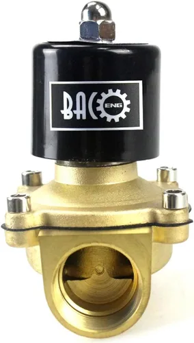 Miniatura 5 de Válvula solenoide eléctrica de latón Bacoeng de 1 pulgada y 110 V CA (NPT, normalmente cerrada)