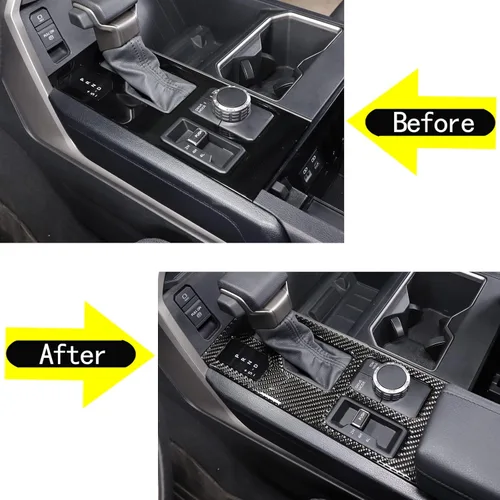Miniatura 5 de Aunginsy Cubierta de Adhesivo del Panel de la Perilla de Cambios de la Caja de Control Central Compatible con Toyota Tundra/Sequoia 2022-2024 Coche