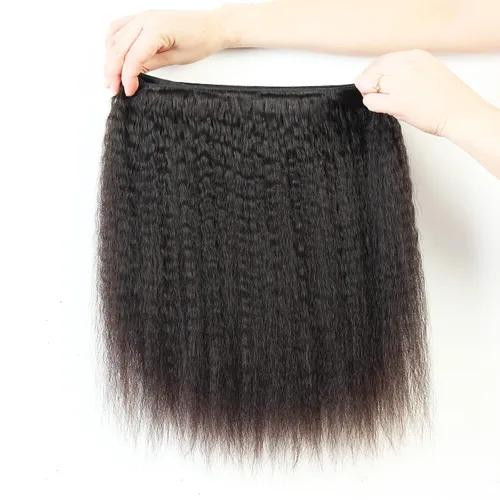 Miniatura 8 de Extensiones de cabello humano brasileño liso rizado de cierre 4x4 con parte libre marrón claro, encaje 150% de densidad, cabello Remy liso rizado