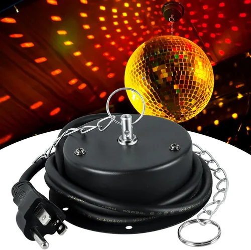 Motor de bola de discoteca de velocidad de 1.5 rpm, bola de espejo resistente, rotador eléctrico de motor lento, soporta bolas de espejo de 4 a 16