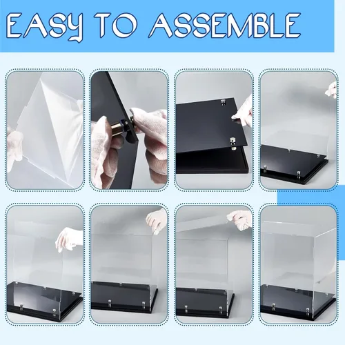 Miniatura 3 de Barydat Vitrina para casco de fútbol de 14.2 x 11 x 12.6 pulgadas, tamaño completo, acrílico transparente, caja de sombrero de cristal