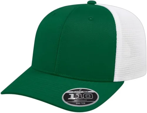 Miniatura 129 de Cap America i8502 Flexfit 110 Premium - Gorra de camionero de perfil medio con 6 paneles de malla trasera con protección UV y cierre ajustable Azul