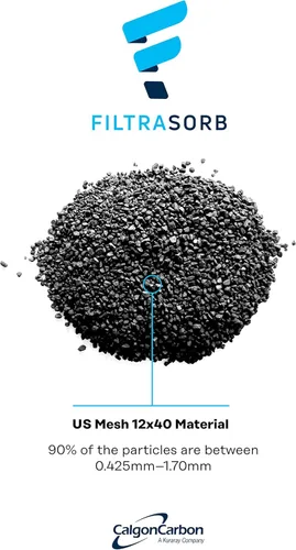 Miniatura 3 de FILTRASORB 200 Carbón activado granulado de alto rendimiento certificado para recambio de filtro de agua/aire, 23 libras aprox. - Fabricado