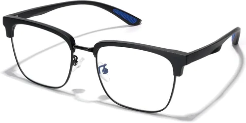 Miniatura 9 de ZanyLen Blue Light Glasses Men Rectangle Large Browline Computer Gaming Glasses