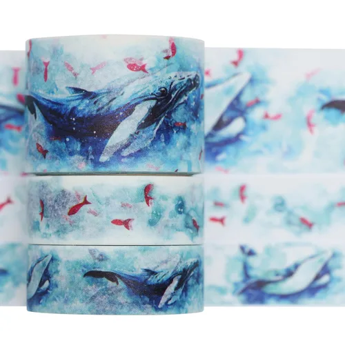 YUBBAEX Cinta Washi Impresa Bonita 3 Rollos Juego de Cinta de Enmascarar de Estilo Japonés Decorativa para Artes, Manualidades DIY, Suministros de