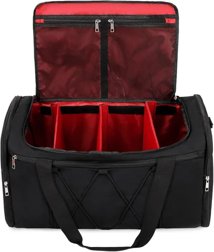 Bolsa de deporte para viajes, deportes al aire libre, bolsa de zapatos para 4 pares de tenis hasta la talla 14, bolsa de viaje con 3 divisores