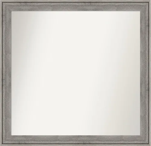 Miniatura 230 de Amanti Art Espejo de pared personalizado no biselado (24.5 x 24.5 pulgadas), marco gris marrón alta, varios tamaños personalizados, espejo de baño