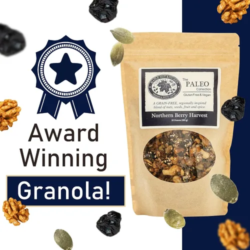 Miniatura 6 de Maple Nut Kitchen Northern Berry Harvest Granola paquete de 3 – Sin granos con nueces, semillas, arándanos y vainilla Paleo, bajo
