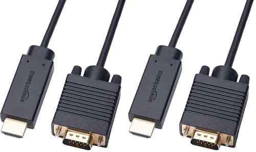 Miniatura 7 de Amazon Basics - Cable HDMI (fuente) a VGA (pantalla), chapado en oro, 6 pies, color negro (NO bidireccional)