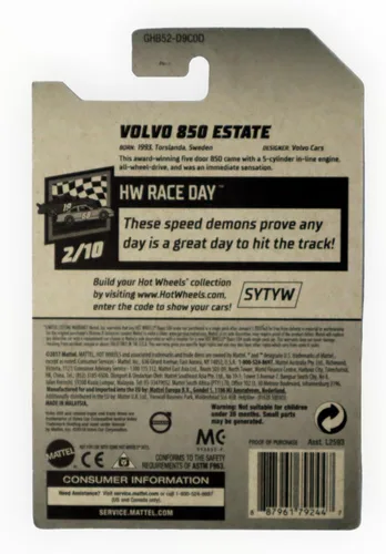 Miniatura 2 de Hot Wheels 2020 Hw Race Day Volvo 850 Estate, Blanco 57/250