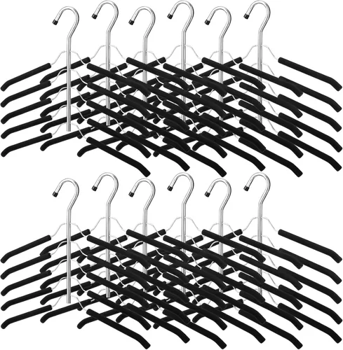 Miniatura 8 de Ripeng Percha para ropa que ahorra espacio, 8 paquetes 5 en 1, multicapa antideslizante, de metal resistente, de acero inoxidable, para suéteres