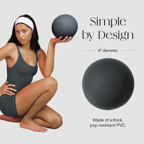Miniatura 5 de Bala Pelota de pilates, pelota de ejercicio sin peso, pequeña pelota de yoga de 8 pulgadas para barra, estiramiento, fuerza y entrenamiento básico