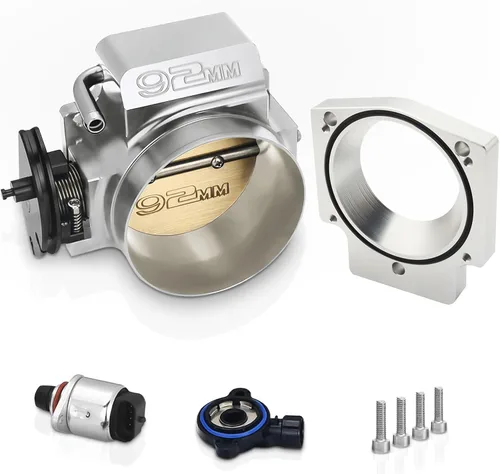 Miniatura 12 de Ensamble de cuerpo de acelerador de 92 mm de Endxedo Compatible con motor LS LS1 LS3 LS6 LSX de 4 pernos de aluminio negro