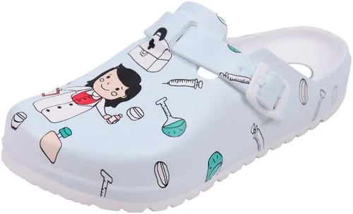 Miniatura 8 de Zuecos de espuma para mujeres y hombres, ligeros y transpirables, zapatos de trabajo impermeables y antideslizantes para jardín, playa, viajes y uso