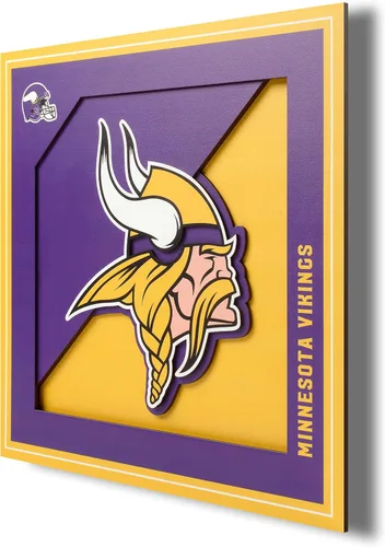 Miniatura 18 de YouTheFan Arte de pared de la serie de logotipos 3D con licencia oficial de la NFL, hecho de múltiples capas, listo para colgar en la pared, diseño