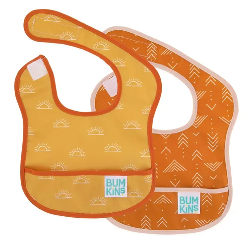 Bumkins Baberos, para bebé niña o niño, bebé de 3 a 9 meses, imprescindible para comer, alimentar, suministros de destete para bebés, tela suave