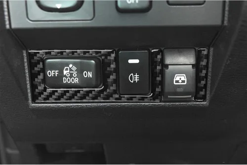 Miniatura 4 de Compatible con cubierta de interruptor de faros delanteros de fibra de carbono, calcomanía decorativa para Toyota Tundra 2014 2015 2016 2017 2018