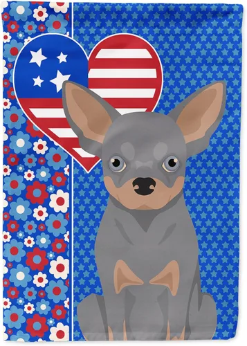 Miniatura 277 de Caroline's Treasures WDK5119GF - Bandera de jardín americana de Airedale Terrier de Estados Unidos, color negro y tostado, bandera decorativa