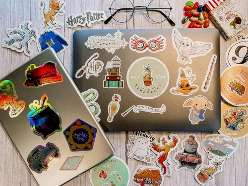 Miniatura 2 de Conquest Journals - Calcomanías de vinilo de acuarela de Harry Potter, juego de calcomanías únicas, 5 hologramas, impermeable, resistente a