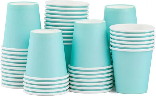Miniatura 24 de Paquete de 50 vasos de papel blancos de 3 onzas, vasos desechables para el baño, vaso pequeño para enjuague bucal, vaso para aperitivos para agua
